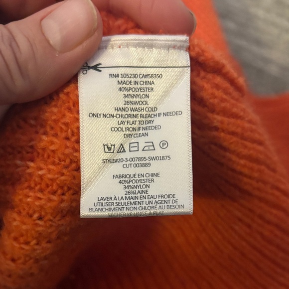 Joie Vibrant Orange Crew Neck Sweater - Picture 4 of 5